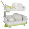 2-Tier Dish & Cutlery Drying Rack/Drainer/Holder Kitchen Organizer Storage Shelf
