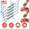 5Pcs 2 in 1 Watermelon Cutter Slicer Fork Stainless Steel Dual Head Watermelon Cutting Fork Knife For Family Gathering Party Camping