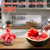 5Pcs 2 in 1 Watermelon Cutter Slicer Fork Stainless Steel Dual Head Watermelon Cutting Fork Knife For Family Gathering Party Camping