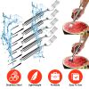 5Pcs 2 in 1 Watermelon Cutter Slicer Fork Stainless Steel Dual Head Watermelon Cutting Fork Knife For Family Gathering Party Camping