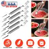 5Pcs 2 in 1 Watermelon Cutter Slicer Fork Stainless Steel Dual Head Watermelon Cutting Fork Knife For Family Gathering Party Camping