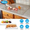 Clear Acrylic Kitchen Cutting Board with Counter Lip 17.71x15.74IN Non-Slip Countertop Cutting Board