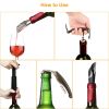 Wine Bottle Opener Set Wine Accessories Kit w/ Corkscrew Pourer Stopper Vacuum Pump for Home Waiters Bartenders