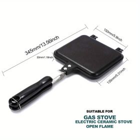 1pc  Non-stick Sandwich Maker Grilling Double Sided Frying Pan for Omelettes Outdoor Camping Baking Kitchen Gadgets