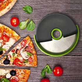 Pizza Cutter Wheel with Sharp Blade Pizza Slicer Comfortable and Safety Rubber Guard Easy to Cut and Clean Pizza Roller Blade