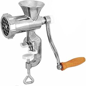 Manual Meat Grinder, Stainless Steel Hand Crank Meat Vegetable Grinding Machine, Heavy Duty Manual Meat Grinding Machine for Homemade Burger Patties