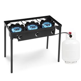 Portable Propane 3 Burner Gas Cooker 200,000 BTU