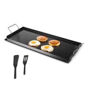 32x14 in Flat Top Griddle Carbon Steel Universal BBQ Grill Pan Cookware