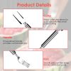 5Pcs 2 in 1 Watermelon Cutter Slicer Fork Stainless Steel Dual Head Watermelon Cutting Fork Knife For Family Gathering Party Camping