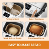 15 in 1 Automatic Bread Toaster 2.8in LED 15h Timer Italian bread, French bread