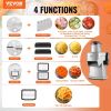VEVOR Electric Vegetable Slicer, 4 in 1 Multifunctional Food Cutter, 200W Vegetable Chopper for Slicing Shredding Dicing and Slitting