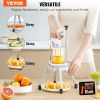 VEVOR Commercial Vegetable Fruit Chopper, Stainless Steel French Fry Cutter with 4 Blades 1/4" 3/8" 1/2", 6-wedge Slicer, Chopper Dicer with Tray