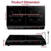 4000W Dual Electric Induction Portable Cooktop Burner Stove Countertop Hot Plate with 9 Temperature 0-3hr Settings
