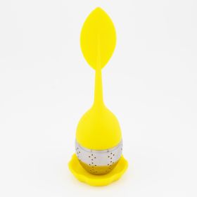 1pc/7pcs Tea Infuser Silicone Handle Stainless Steel Strainer Drip Tray Included - Loose Tea Steeper - Best Tea Infuser For Loose Leaf Or Herbal Tea
