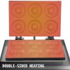 VEVOR 110V Commercial Waffle Donut Machine 6 Holes Double-Sided Heating 50-300°C, Electric Doughnut Maker 1550W