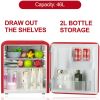 KUPPET Classic Retro Compact Refrigerator Single Door, Mini Fridge with Freezer, Small Drink Chiller for Home,Office,Dorm