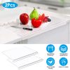 Clear Acrylic Kitchen Cutting Board with Counter Lip 17.71x15.74IN Non-Slip Countertop Cutting Board