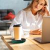 Desktop Cup Warmer 8hr Auto Off Overheat Protection Smart Timer Setting 2 Temperature Levels 104 to 140°F Ceramic Heating Panel