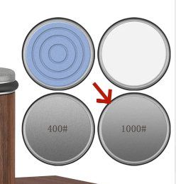 Roller Sharpening Stone Tungsten Steel Adjustable Angle Round Kitchen Tool (Option: Ordinary refined steel stone2-Grinding parameters)