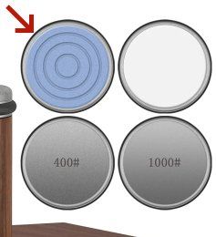 Roller Sharpening Stone Tungsten Steel Adjustable Angle Round Kitchen Tool (Option: Blue-Grinding parameters)