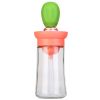 Oil Dispenser Bottle 2 In 1 Glass Olive Oil Dispenser Silicone Dropper with Silicone Brush Dropper Measuring Container for Kitchen Baking BBQ