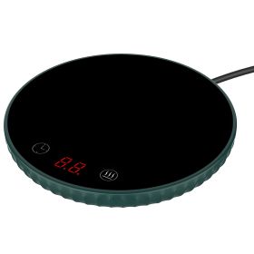 Desktop Cup Warmer 8hr Auto Off Overheat Protection Smart Timer Setting 2 Temperature Levels 104 to 140°F Ceramic Heating Panel (Option: CoffeeWarmerGreen)