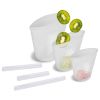 3Pcs Silicone Food Storage Bags Reusable Leak Proof Set Microwave & Dishwasher Safe 8.5oz/17oz/25.4oz