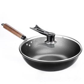 Traditional Handmade Iron Wok/ Iron Pan That Lasts Forever (Option: Glass cover)