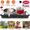 Electric Dual Coil Burner 2000W 5 Temperature Settings Portable for Countertop, RV, Tight Spaces