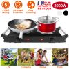 Electric Dual Coil Burner 2000W 5 Temperature Settings Portable for Countertop, RV, Tight Spaces