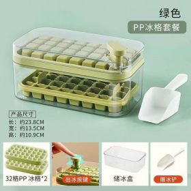 Ice Tray Grid 2 x 32 Cubes (Color: Green)