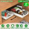 2Pcs Pull Out Cabinet Sliding Shelf Spice Rack Organizer Carbon Steel Roll Out Drawers with Adhesive Nano Film with Handle 55LBS Max Load
