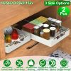 2Pcs Pull Out Cabinet Sliding Shelf Spice Rack Organizer Carbon Steel Roll Out Drawers with Adhesive Nano Film with Handle 55LBS Max Load