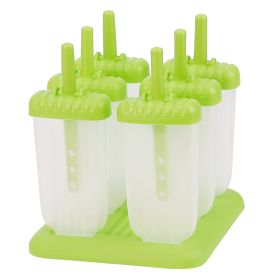 6 Reusable Popsicle Molds Ice Cream DIY Pop Maker Ice Bar Maker  For Homemade Iced Snacks (Option: IceMoldMakerGreen)