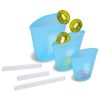 3Pcs Silicone Food Storage Bags Reusable Leak Proof Set Microwave & Dishwasher Safe 8.5oz/17oz/25.4oz