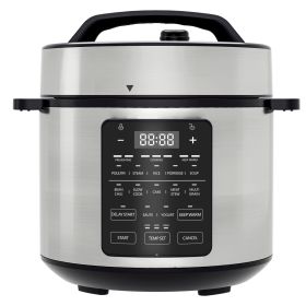 9 In 1 Electric Pressure Cooker, Multi-Functional Slow Cooker for Meat/Stew, Soup, Poultry, Rice & More (Option: Stainless Steel small)