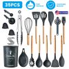 35Pcs Cooking Utensil Set Kitchen with Accessories Egg Holder, Whisk Separator, Tongs, Turner Spoons, etc