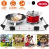 Electric Dual Coil Burner 2000W 5 Temperature Settings Portable for Countertop, RV, Tight Spaces