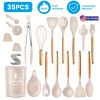 35Pcs Cooking Utensil Set Kitchen with Accessories Egg Holder, Whisk Separator, Tongs, Turner Spoons, etc