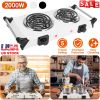 Electric Dual Coil Burner 2000W 5 Temperature Settings Portable for Countertop, RV, Tight Spaces