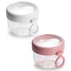 4 Food Containers with Lids and Folding Spoons 20oz Portable & Leak-proof Jars