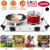 Electric Dual Coil Burner 2000W 5 Temperature Settings Portable for Countertop, RV, Tight Spaces