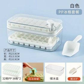Ice Tray Grid 2 x 32 Cubes (Color: White)