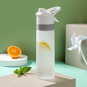 Spray And Water Bottle In One Sport Fitness Water Bottle For Girls Outdoor Travel Bottles (Color: Grey)