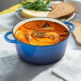 Large Capacity Enamel Dutch Oven, Temperature Resistance 500°F (Option: DB-1PC-24cm)