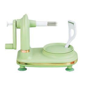 Apple Peeler Machine Fruit Peeler Slicer Cutter Hand Crank Fruit Peeler Automatic Rotation Peeling Kitchen Tool (Color: Light Green)