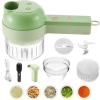 4-In-1 Vegetable Chopper Handheld Electric Vegetable Cutter Set Portable Wireless Garlic Masher, Press, and Slicer Set Multifunction Kitchen Tool