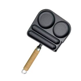 Household Cast Iron Roasting Sausage Skillet for Breakfast (Type: Style B, Color: As pic show)