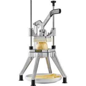 VEVOR Commercial Vegetable Fruit Chopper 1/4" Blade Heavy Duty Professional Food Dicer Kattex French Fry Cutter Onion Slicer Stainless Steel for Tomat (Quantity of Accessories: 2 Piece, Slice Thickness: 1/4 inch)