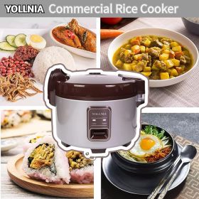 13.8QT/65 Cup Commercial Large Rice Cooker & Food warmer Non-stick Inner Pot Auto Warmer Mode 1350W Fast Cooking (Size: 65 Cup cooked rice)